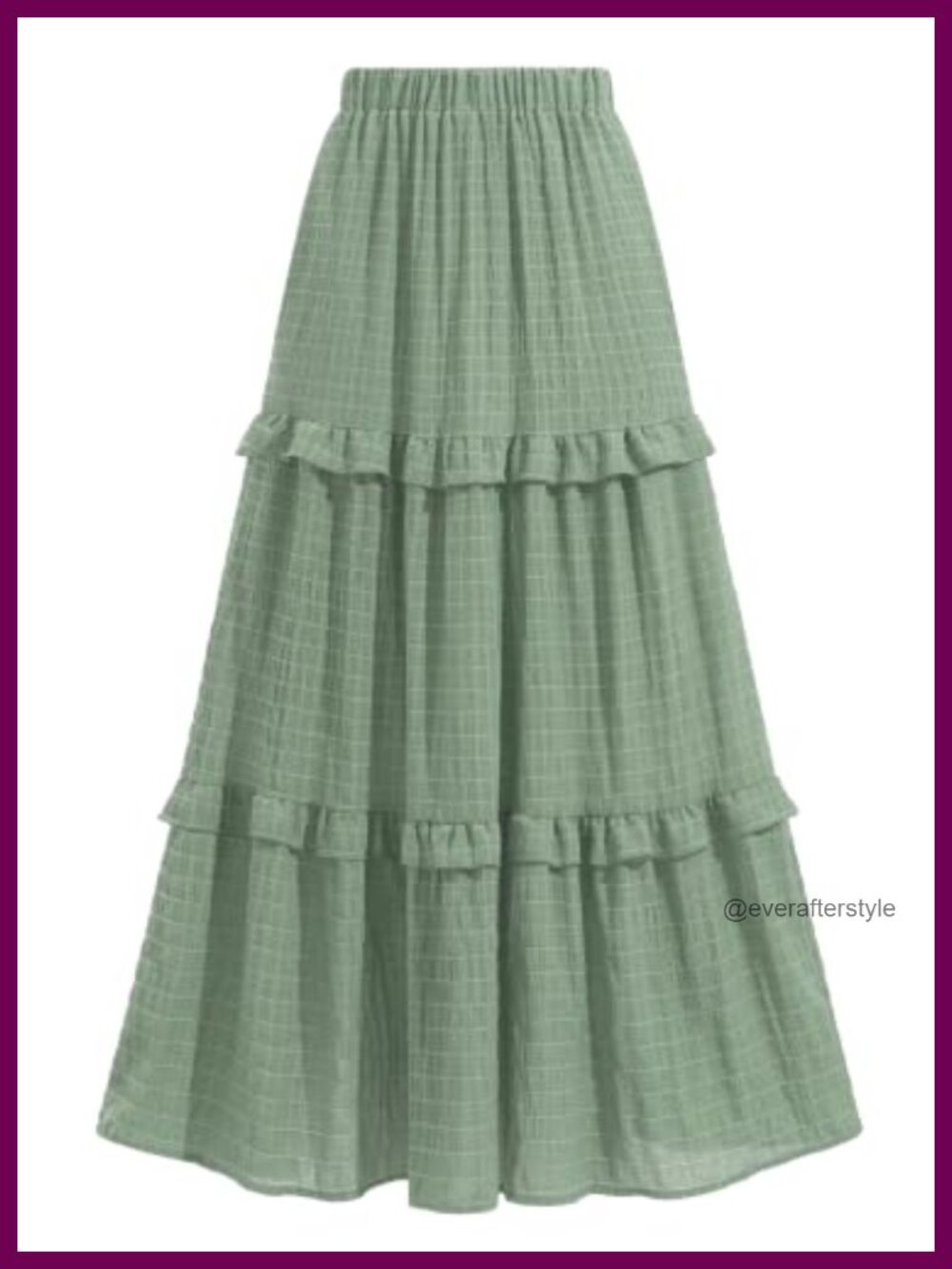 Boho Tiered Ruffle Maxi Skirt Flowy A-Line Drawstring Long Skirt